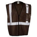 Kishigo 2X-3X, Brown Enhanced Visibility Mesh Vest B128-2X-3X